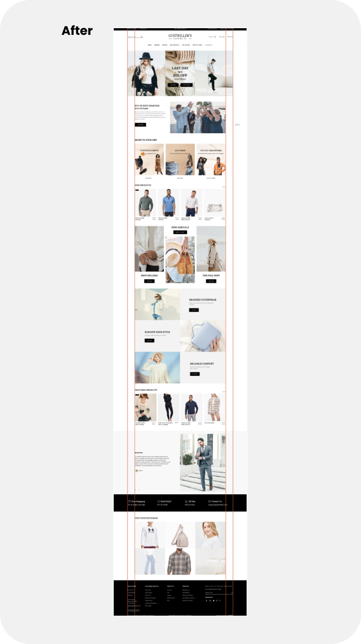 Gustwiller's website after redesign