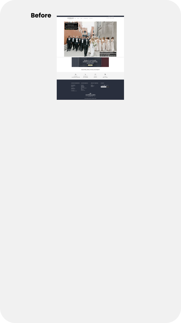 Gustwiller's website before redesign