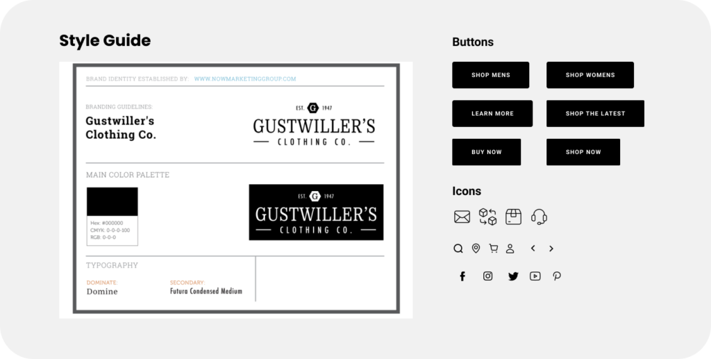 Gustwiller's website components